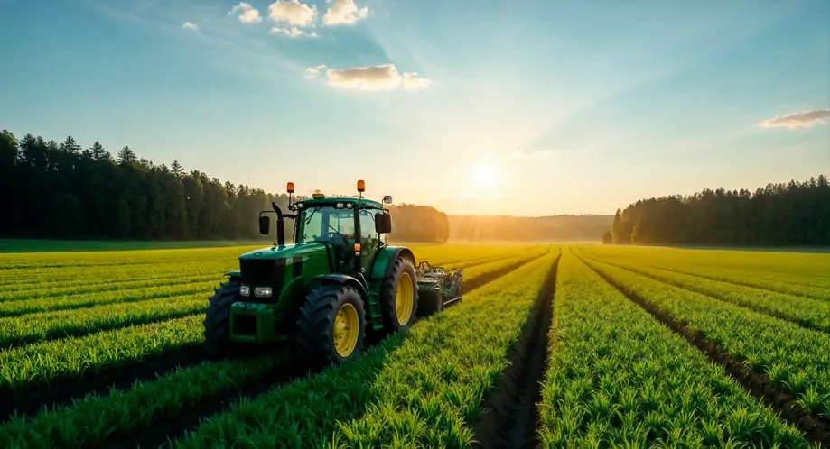 4wd utility tractor in field