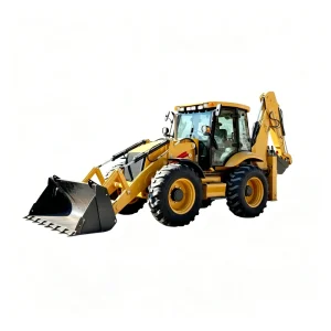 XQ-WZ30-25 2.5-ton 4WD backhoe loader with 85kW Yuchai engine, featuring a 1.0m3 loading bucket and 0.3m3 digging bucket for construction and utility projects.