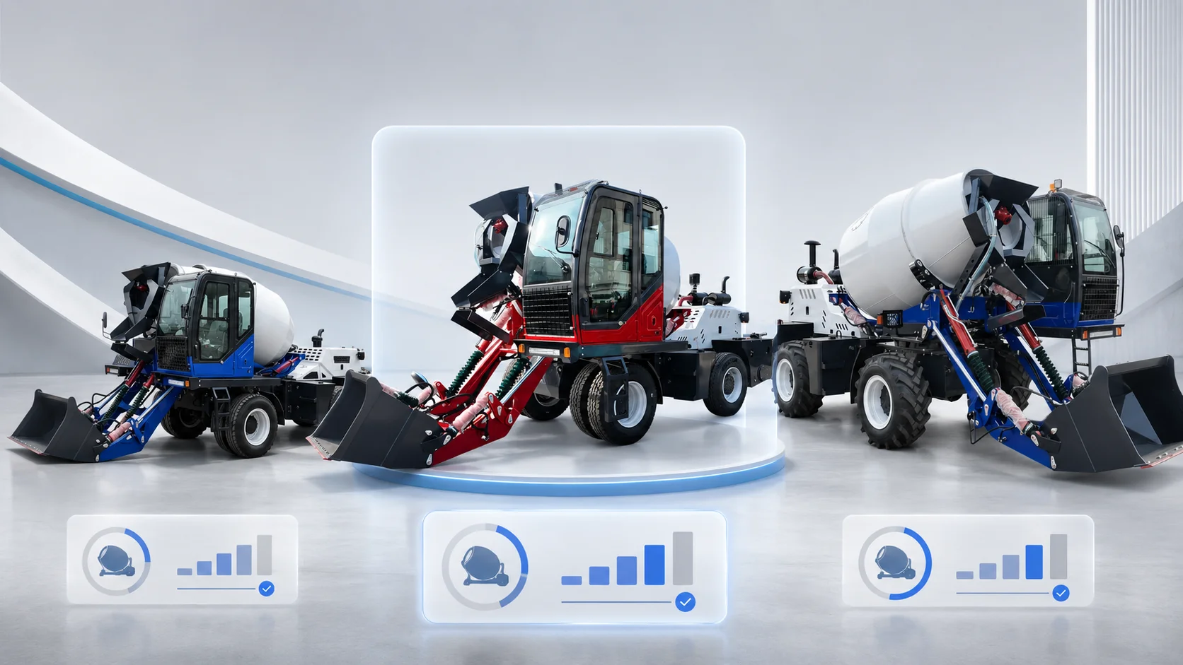 Self loading concrete mixer capacity and price factors for different project needs