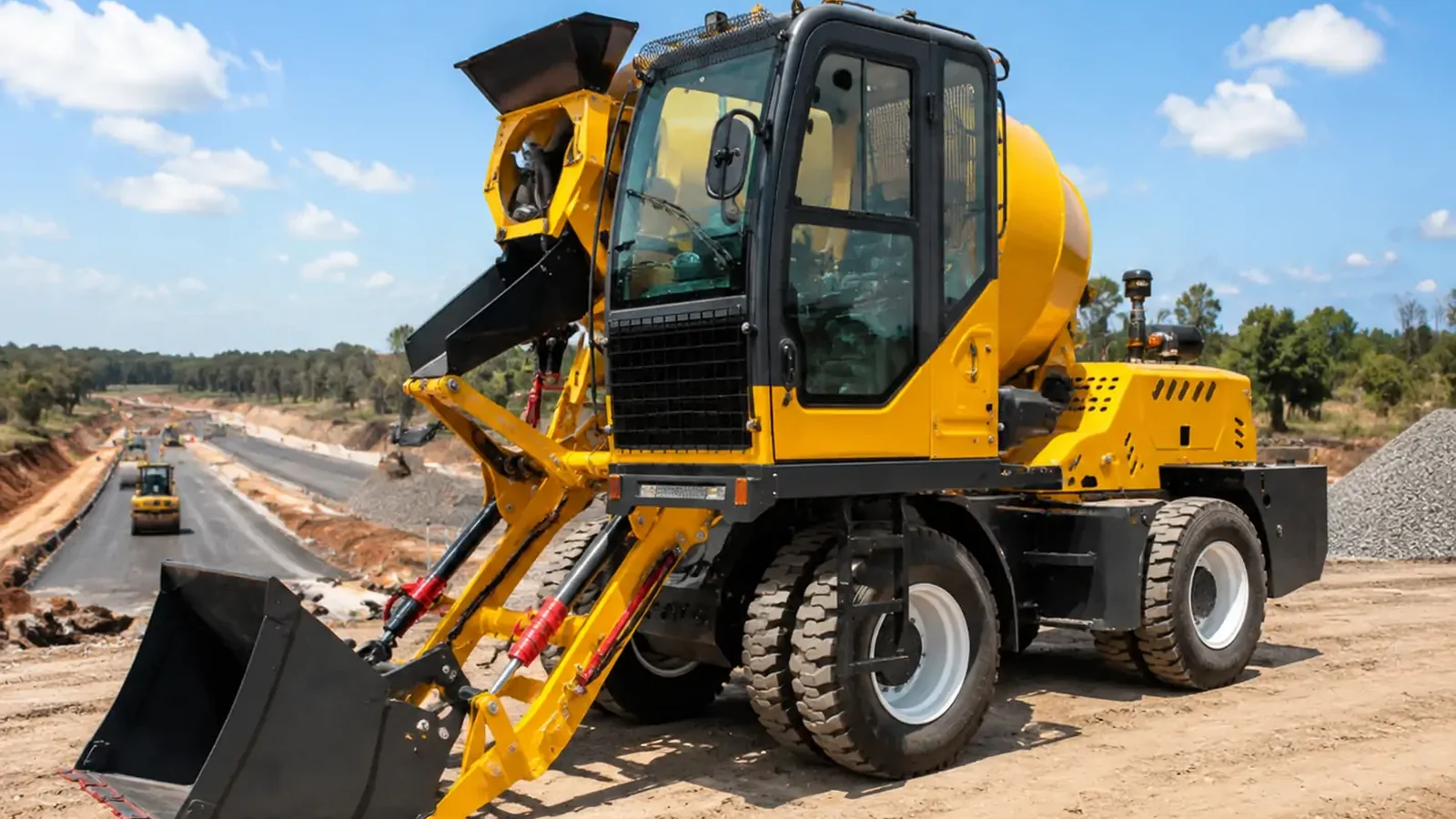 Autohormigonera para proyectos de construcción de carreteras en Nigeria