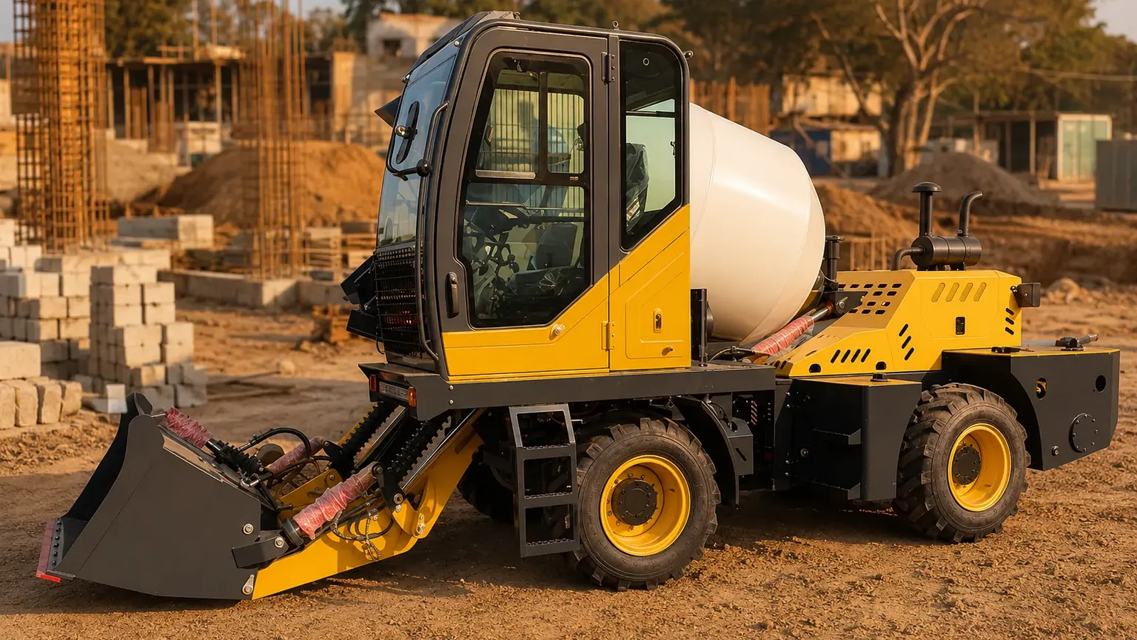 Modelos de hormigoneras autocargantes XQ para contratistas de Nigeria
